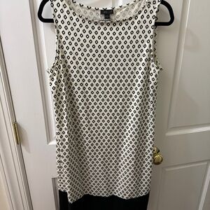JJill wearever sleeveless black white dress M excellent condition